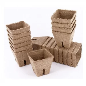 Pot carré biodégradable en tourbe - 6 à 8 cm - Jiffy