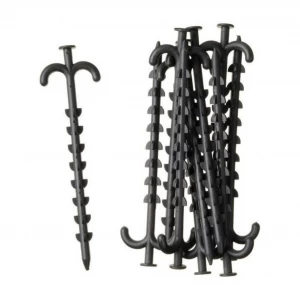Piquets crantés pour fixation de filet - Lot de 10 pièces