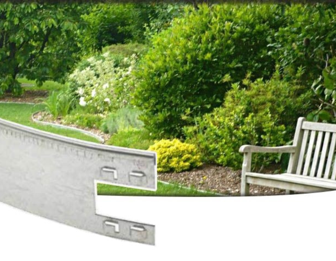 Bordure plane acier galvanisé - L. 1,90m - Ep. 1,5mm - Jardinet