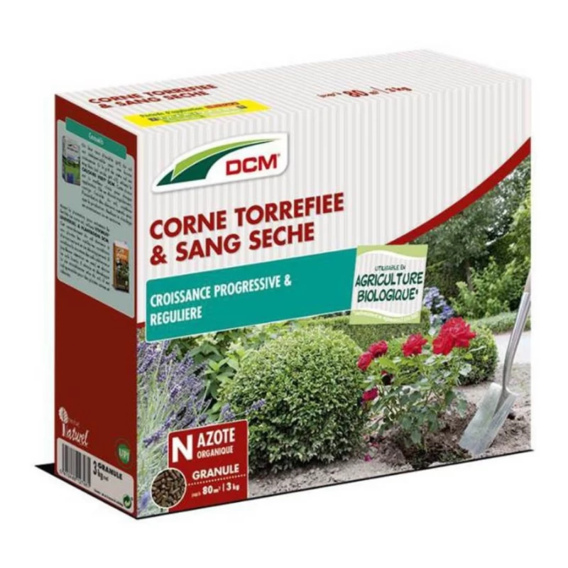 Corne torréfiée et sang séché - 3 kg - Engrais pour potager