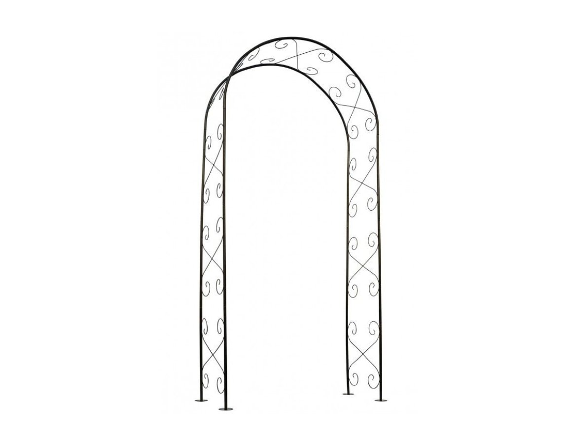 Pergola arche décor volutes en acier H230 x 100 x 37 cm - Jardinet