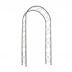 Pergola arche décor volutes en acier H230 x 100 x 37 cm