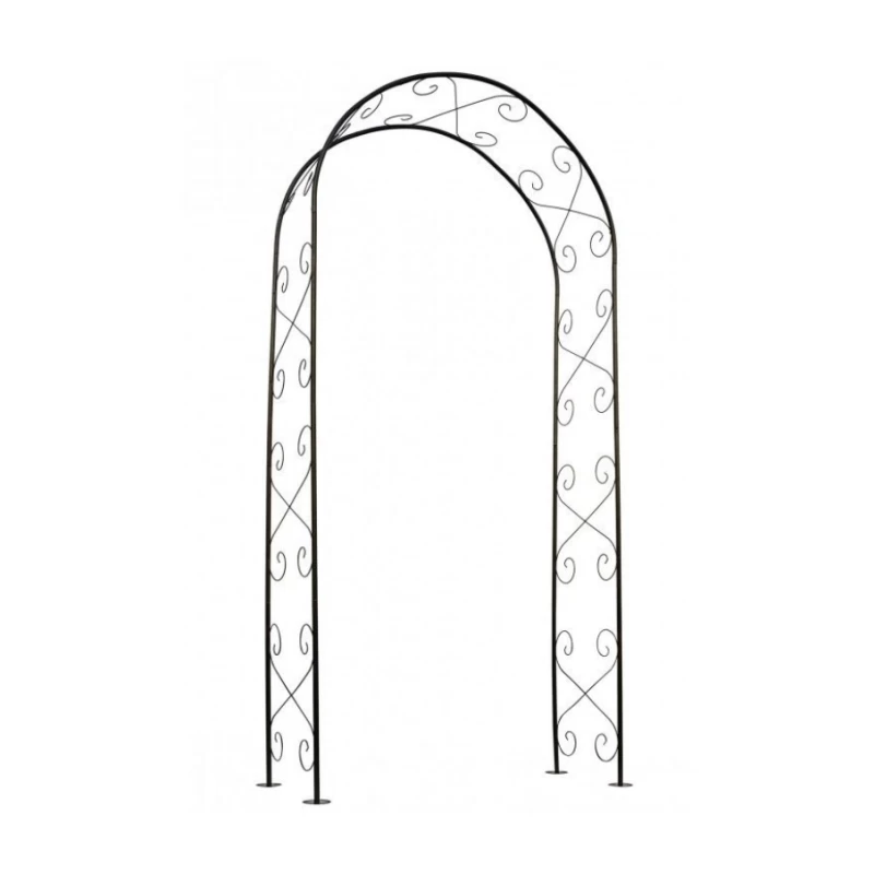Pergola arche décor volutes en acier H230 x 100 x 37 cm