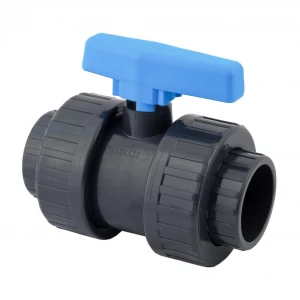 Vanne PVC pression à coller double union - FF - PN16