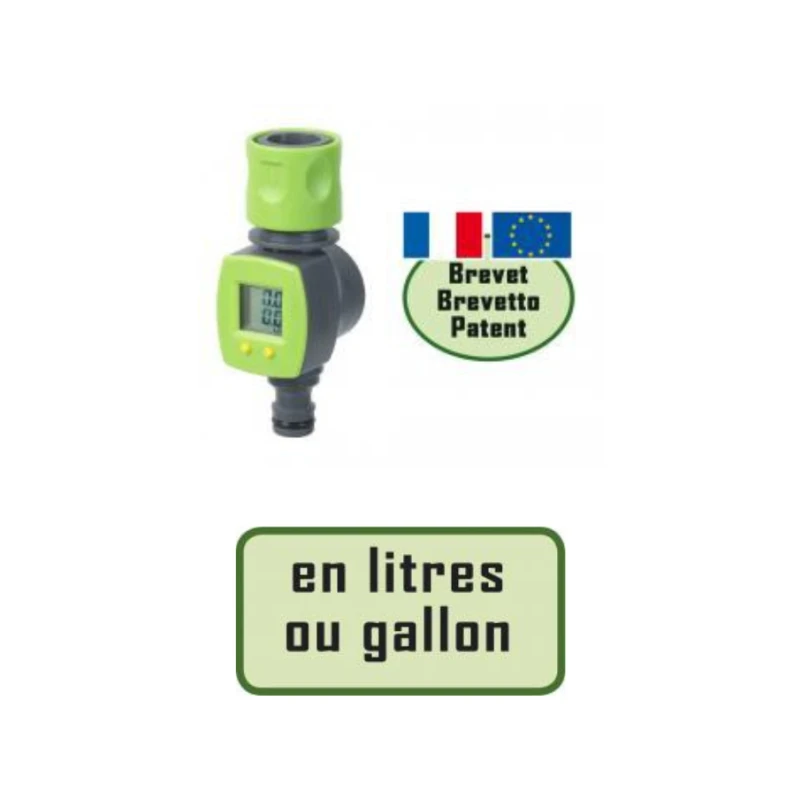 Raccord d'arrosage rapide avec compteur de débit