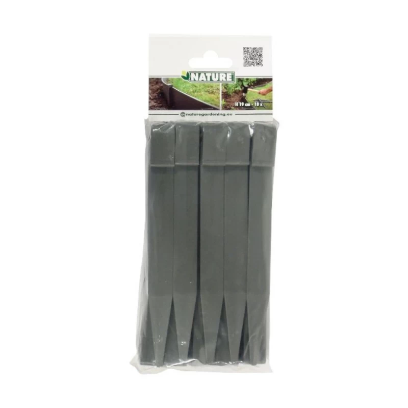 Piquets pour bordure en polyéthylène recyclé - 19,5cm - 10 pièces