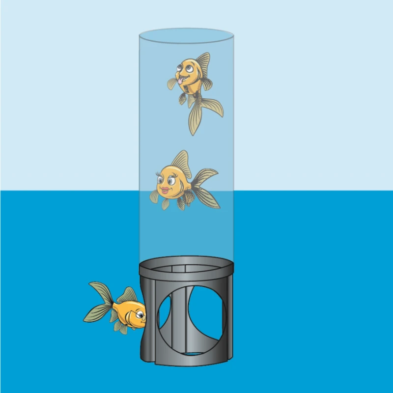 Tour à poisson pour bassin - 50cm à 100cm