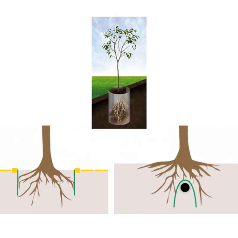 Barrière anti racines et rhizomes 564gr/m² Georoot - à la coupe