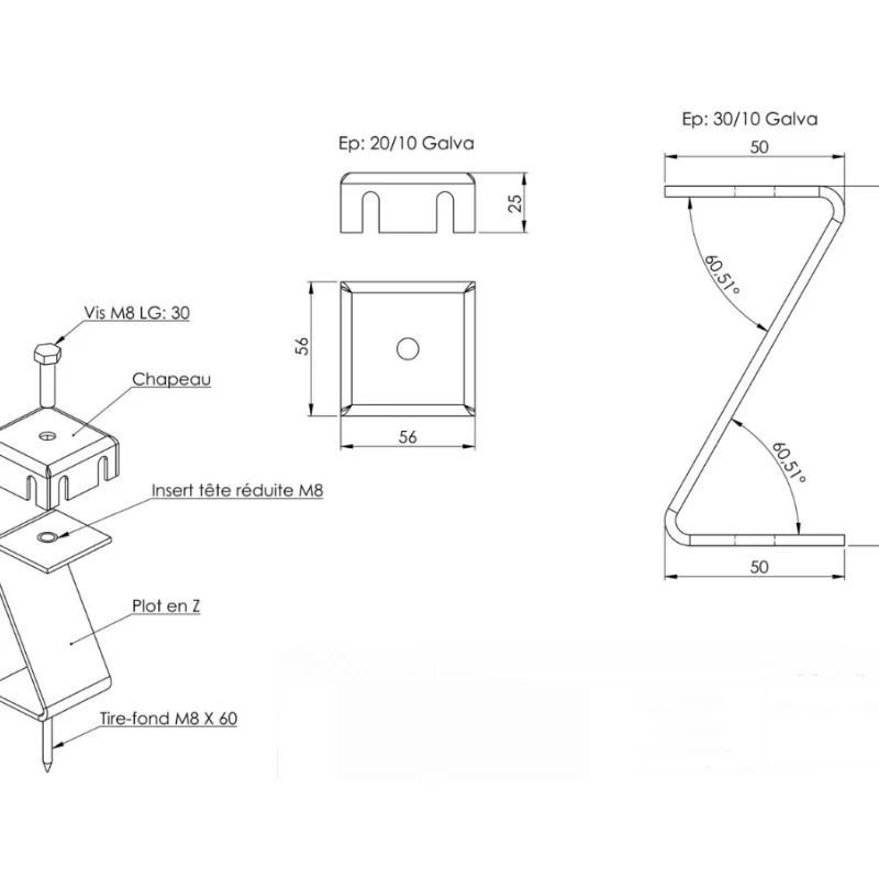 Grille de support en acier galvanisé pour plante grimpante