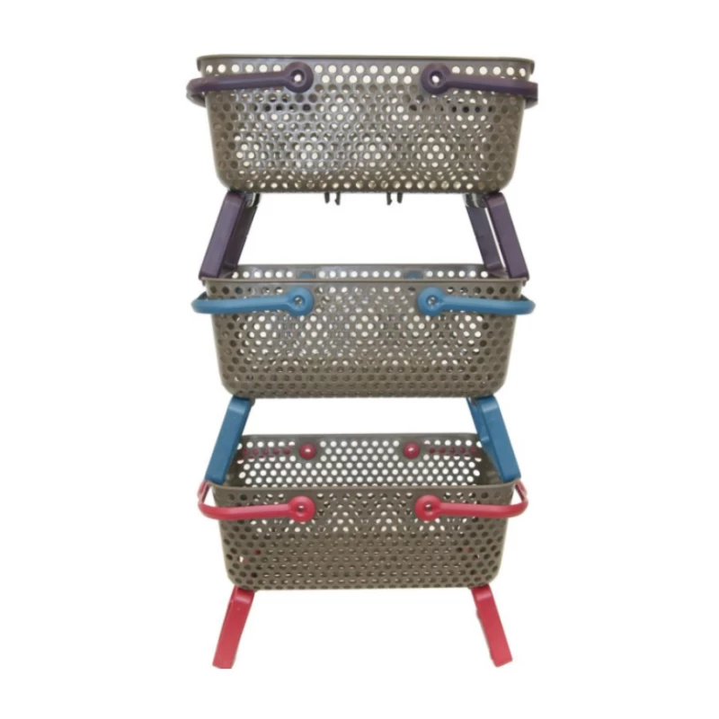 Panier De Récolte Kajo 4 Litres - Polypropylène Empilable, Couleur Gris/Gris Souris | Pour Jardin, Cuisine, Rangement