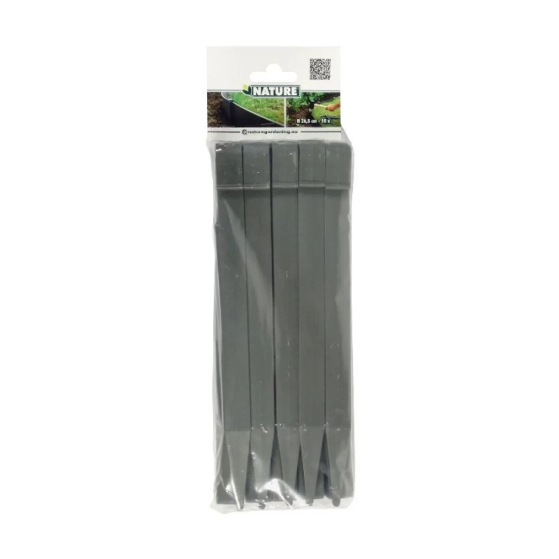 Piquets pour bordure en polyéthylène recyclé - 26,7cm - 10 pièces