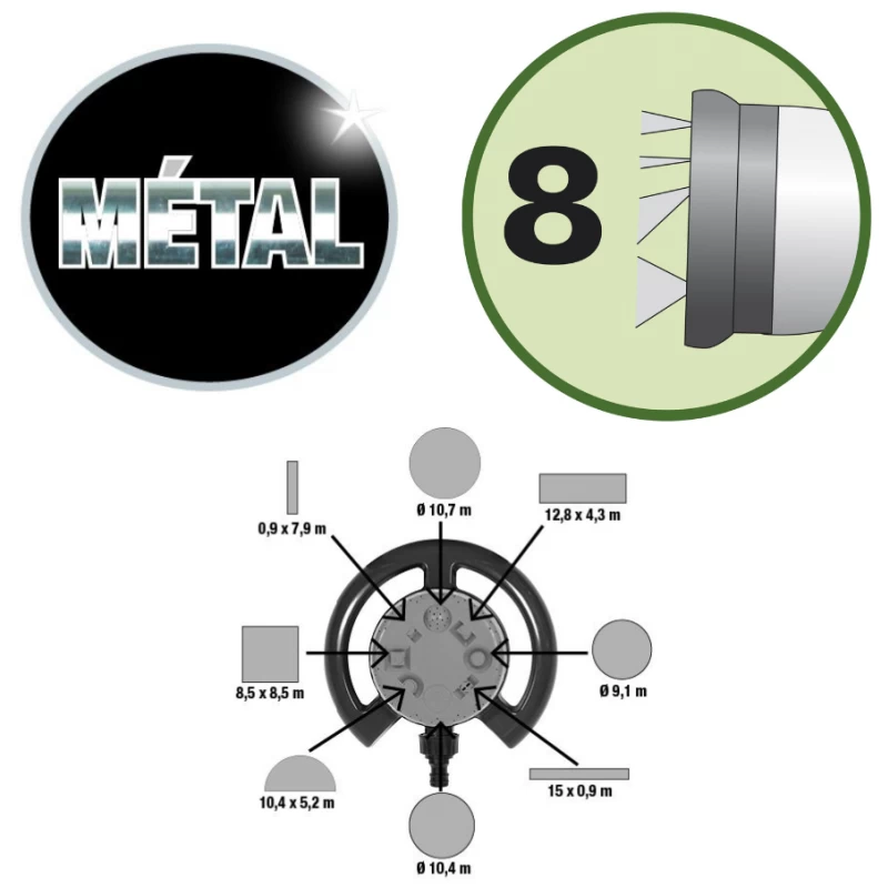 Pistolet Multi-jets métal - Ribimex
