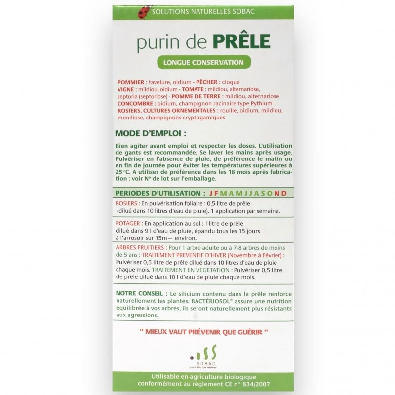 Décoction de prêle - 1,5L - Sobac
