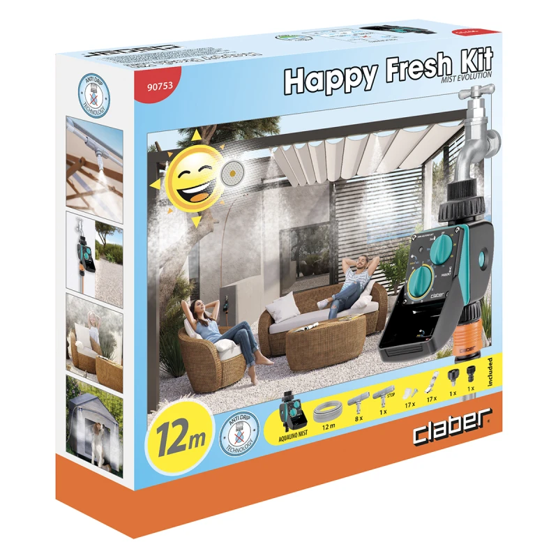 Kit de brumisation Happy Fresh 12 m avec programmateur - Claber