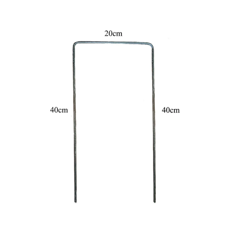 Agrafe en acier pour fixation profonde - Ø6mm - 40 x 20 x 40cm
