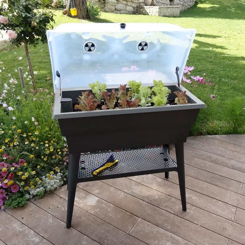 Jardinière Combi sur pied avec cloche 40L