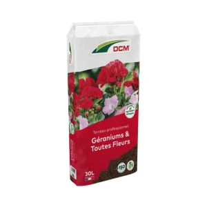 Terreau pour géraniums et toutes fleurs - 30L