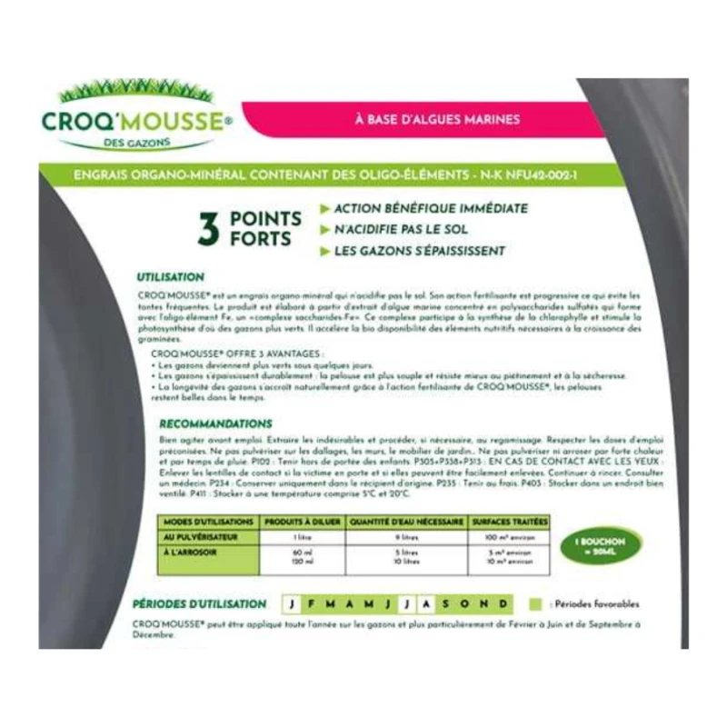 Croq'Mousse des gazons - 2L