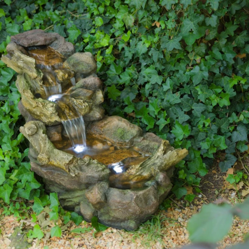 Fontaine de jardin à éclairage LED avec pompe - Aspen