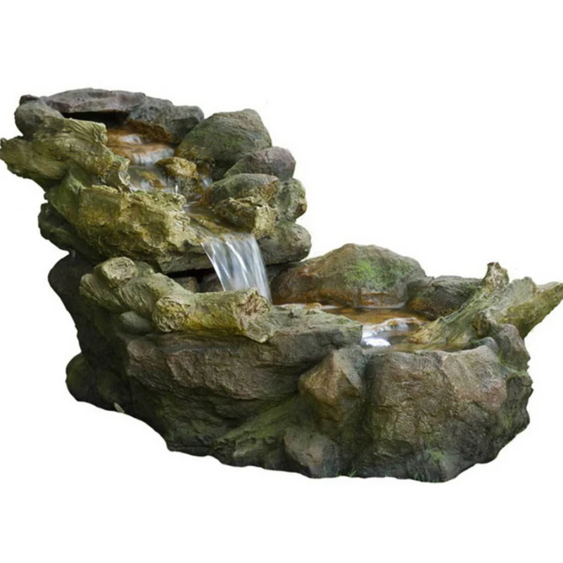 Fontaine de jardin à éclairage LED avec pompe - Aspen