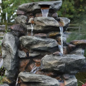 Fontaine de jardin avec pompe et LED - Bonorva