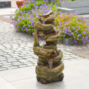 Fontaine de jardin avec pompe et LED - Trabia