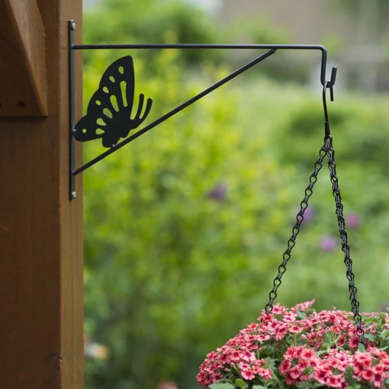 Crochet de suspension mural pour plante - Décoration papillon
