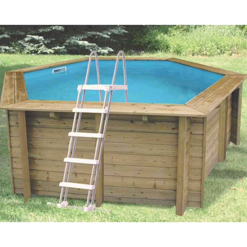 Piscine SUNWATER hexagonale Ø 4,10m avec kit de filtration - Ubbink 