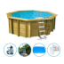 Piscine Sunwater hexagonale Ø 3,60m H1.20m avec kit de filtration - Ubbink 