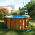 Piscine Sunwater hexagonale Ø 3,60m H1.20m avec kit de filtration - Ubbink 