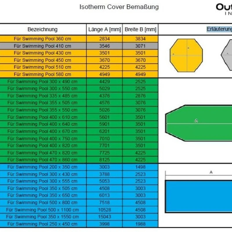 Bâche à bulles pour piscine rectangulaire - Ubbink