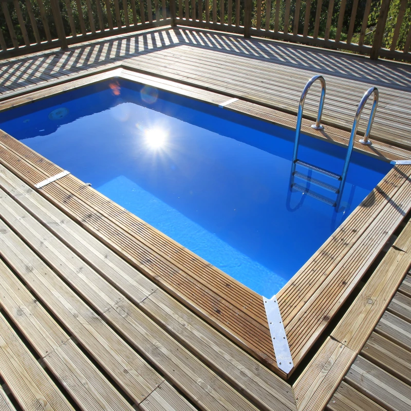Piscine rectangulaire AZURA 2x4m H1,26m avec kit de filtration - Ubbink 