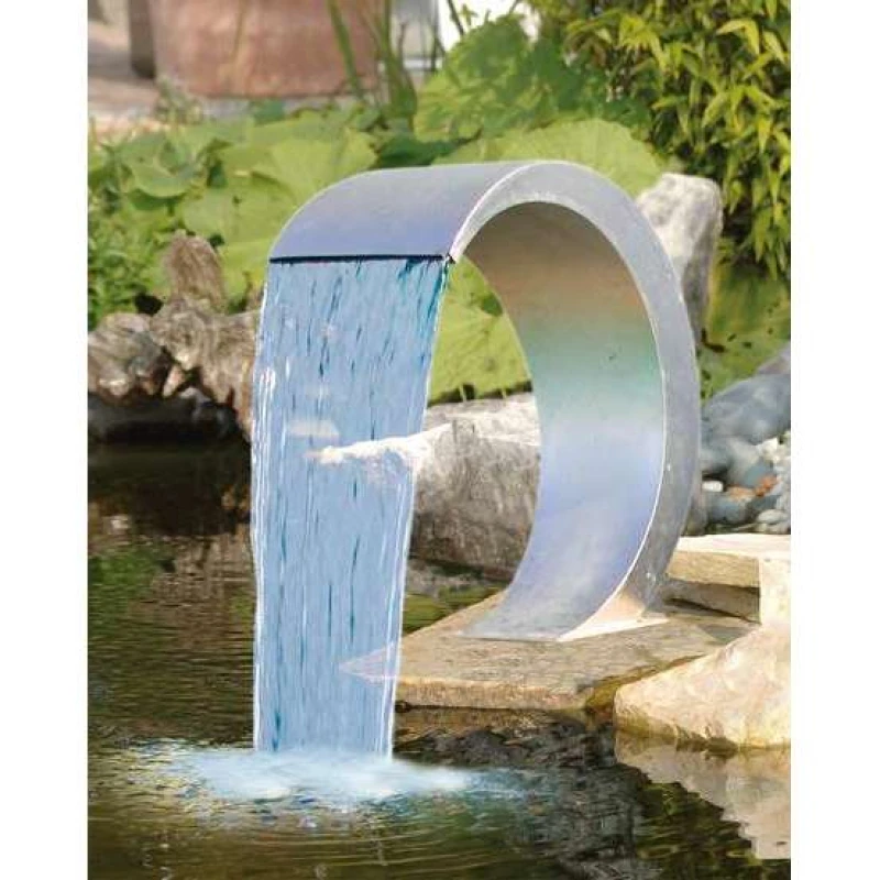 Cascade d'eau Mamba en inox pour piscine ou bassin