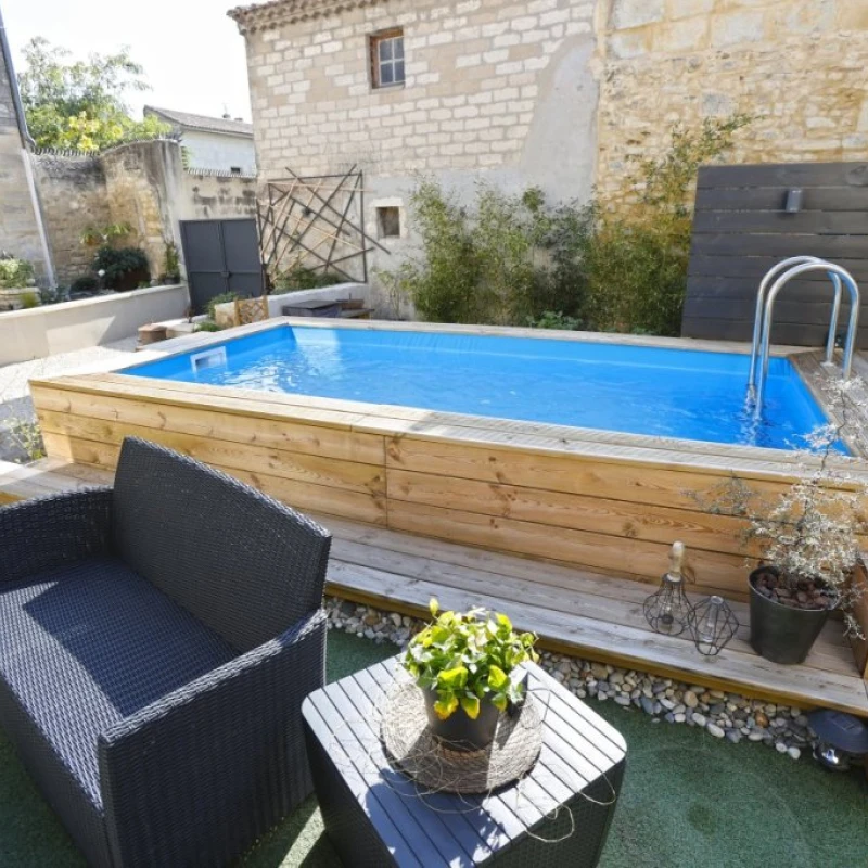 Piscine rectangulaire AZURA 2x4m H1,26m avec kit de filtration - Ubbink 