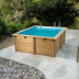 Piscine carré AZURA 3x3m H1,26m avec kit de filtration - Ubbink