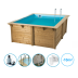 Piscine carré AZURA 3x3m H1,26m avec kit de filtration - Ubbink