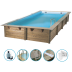 Piscine rectangulaire LINEA 3,5x6,5m H1,40m avec kit de filtration - Ubbink