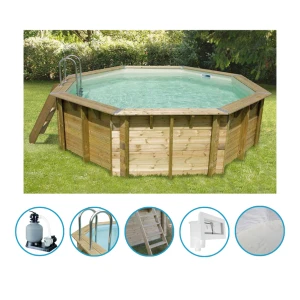 Piscine octogonale OCEA Ø4,30m avec kit de filtration - Ubbink