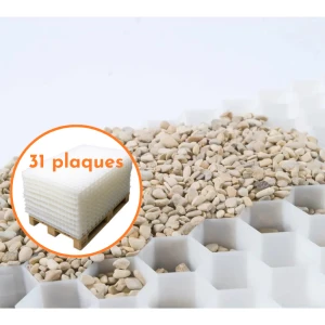 Stabilisateur de gravier Blanc - Ep. 4cm - Palette de 59,52 m² - Livraison gratuite