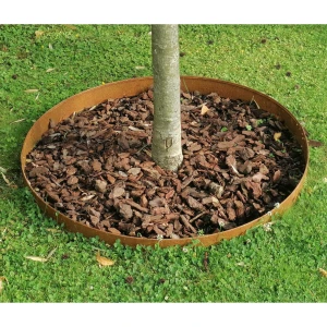 Entourage d'arbre rond en acier corten - Ø 80 à 200cm