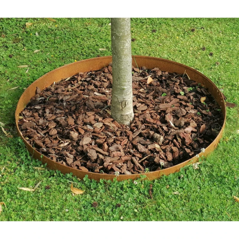 Entourage d'arbre rond en acier corten - Ø 80 à 200cm