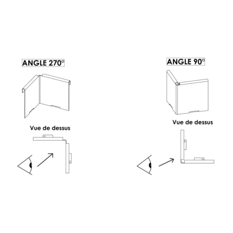 Angle pour bordure en acier noir - Ral 9005