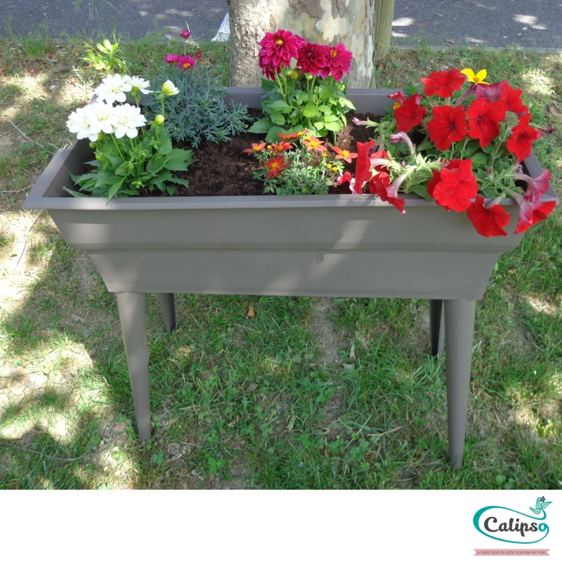 Jardinière Maxi Basic 40L sur pieds – Calipso