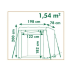 Serre de jardin - largeur 78cm - 1,54m² 