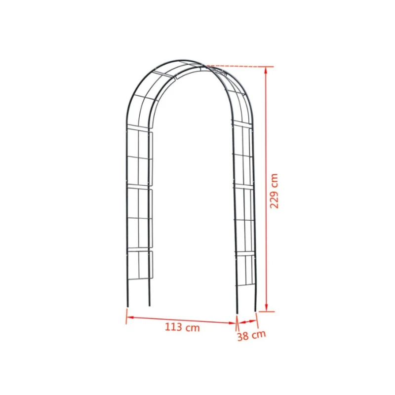 Pergola arche en acier  H229 x 113 x 38cm