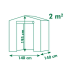 Serre de jardin ou balcon - 1,40mx1,40m - 2m²