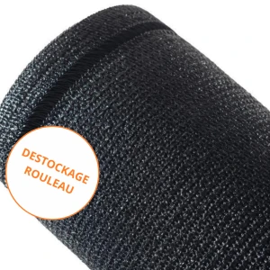 Filet brise vue noir 185gr/m² - 95% occultant - Destockage rouleau 1,20m × 50m