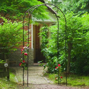 Pergola arche décor volutes en acier H230 x 100 x 37cm