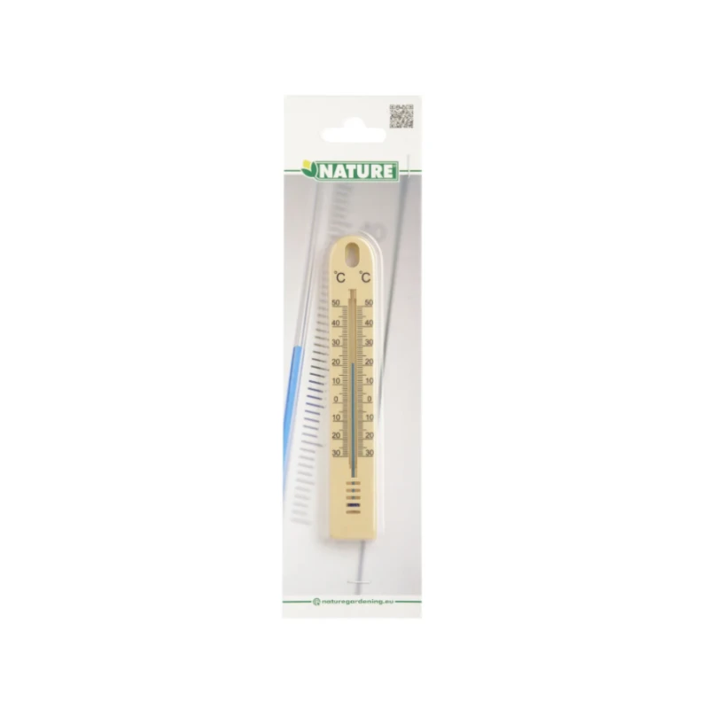 Thermomètre d'extérieur mural - Plastique beige