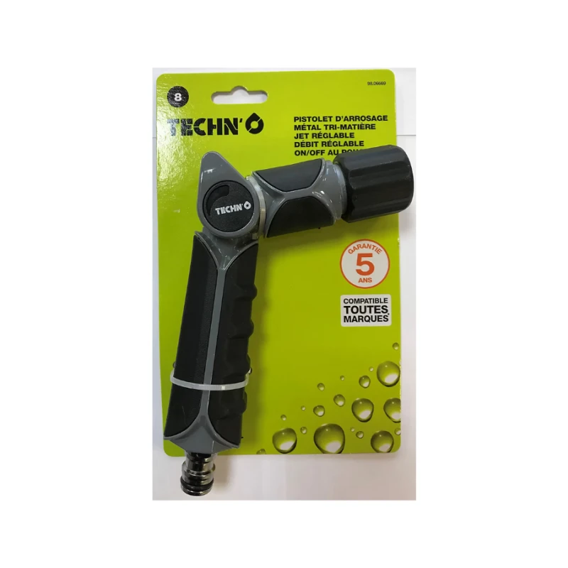 Pistolet d'arrosage jet réglable Techn'o - Destockage